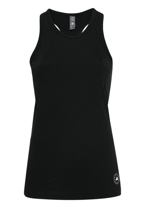 Black fine-ribbed tank top - ADIDAS BY STELLA MC CARTNEY women